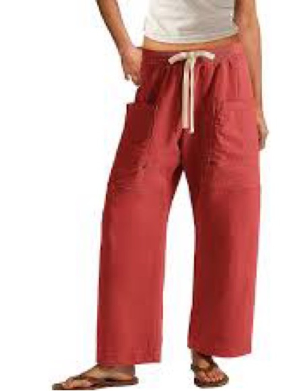 Free People We The Free Jet Set Knit Pull-On Pants in Rust Red Sz S/P